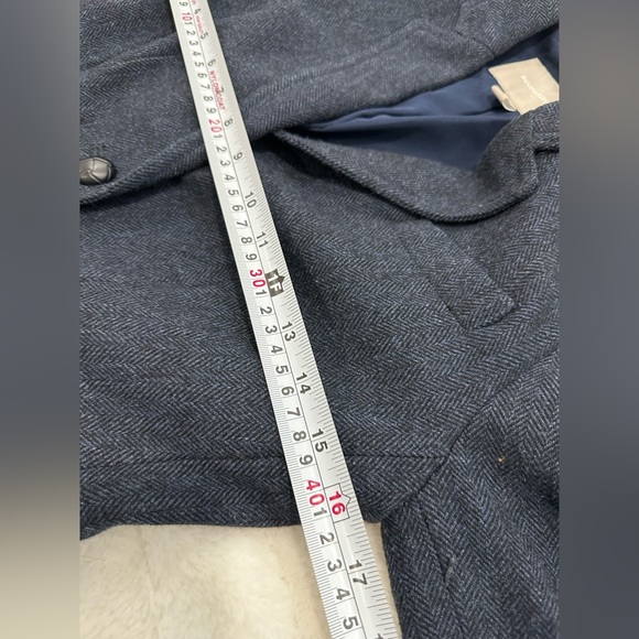Banana Republic Factory navy tweed blazer Size 0 - Picture 11 of 12